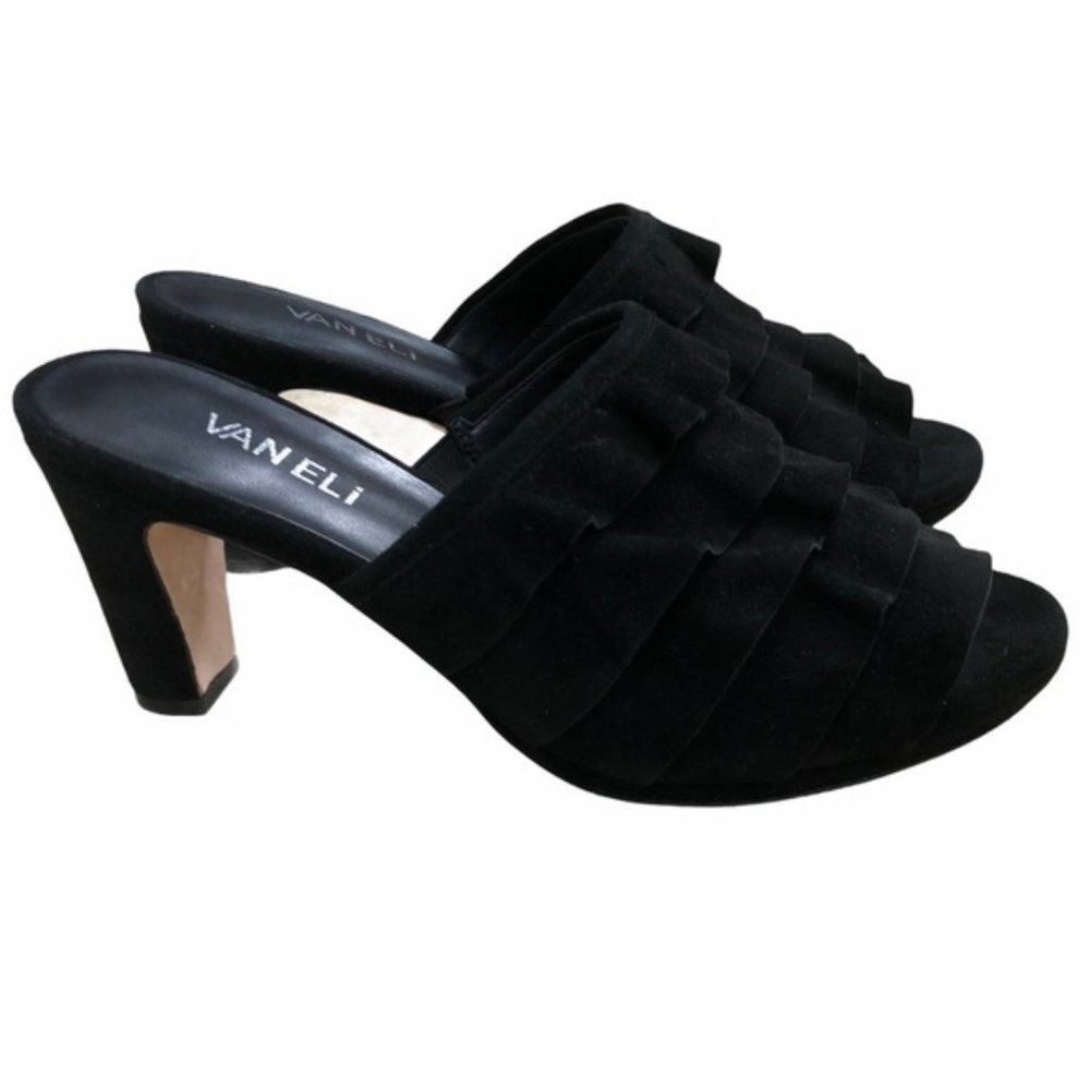 Vaneli Ruffle Suede 3" Heel - Picture 4 of 9